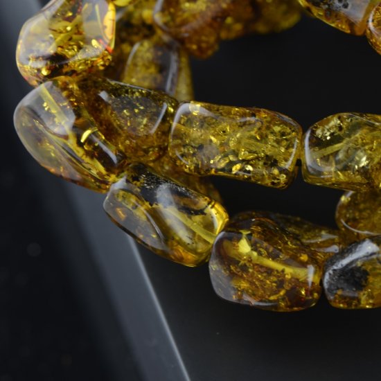 Amber bracelet - natural, polished